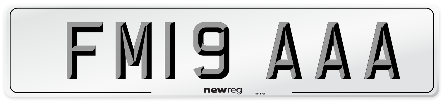 FM19 AAA Number Plate from New Reg